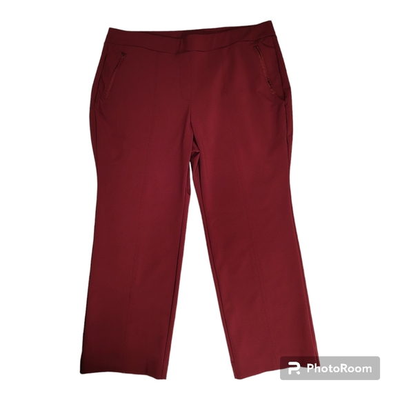 Lane Bryant Petite Plus Size Straight Leg Pull-On Pant w/ Zipper Pockets - 20p - Picture 4 of 12